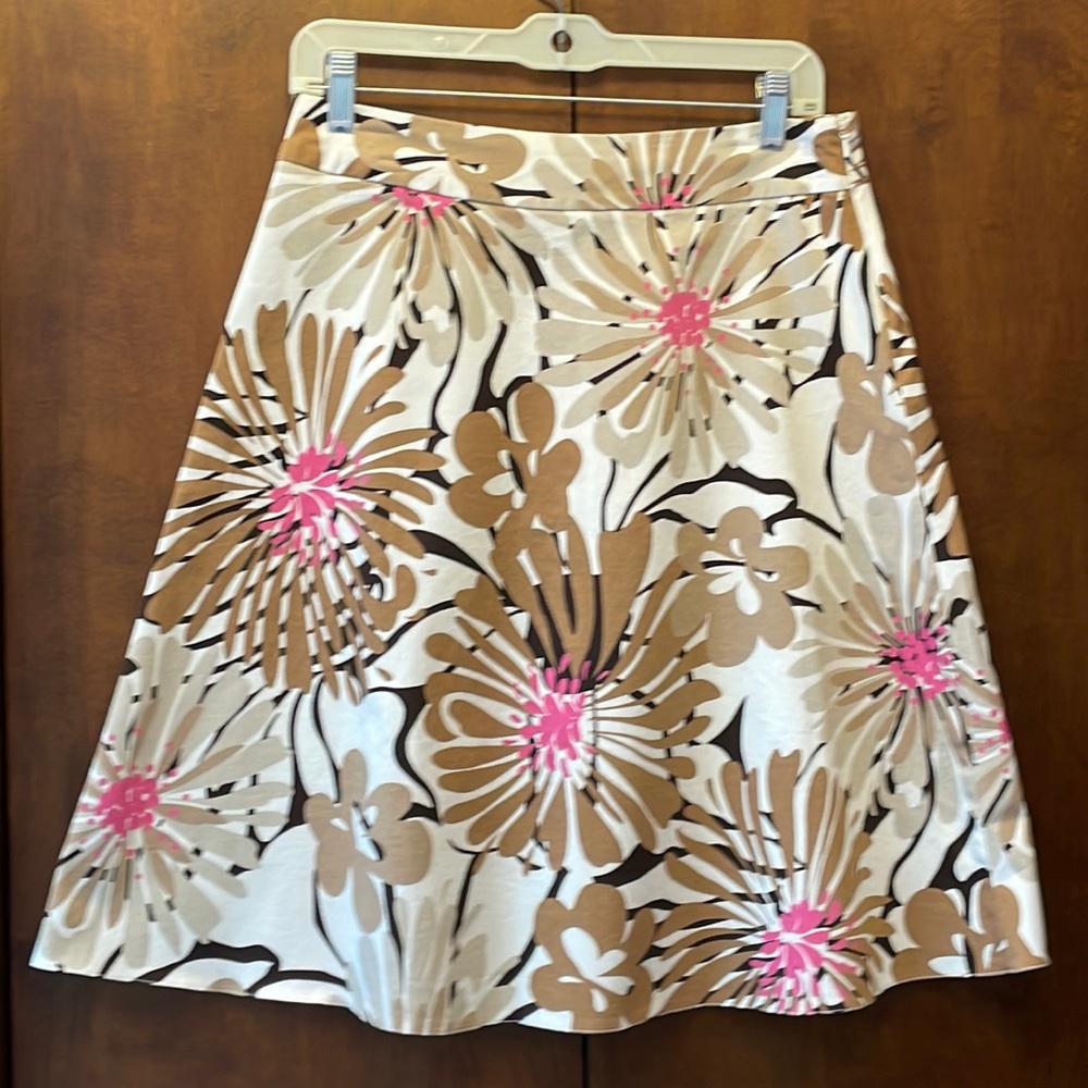 Willi Smith floral A-line skirt